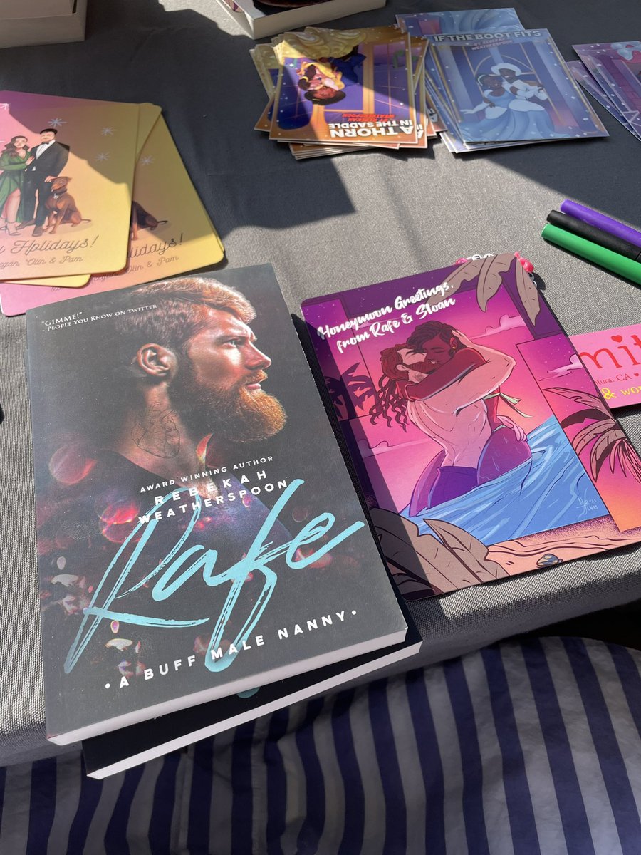 If you are at the LA TIMES Festival of Books on Sunday, head to the Steamy Lit tent (#944) and snag a signed book! Each of my adult books has a character art postcard! There are book list cards with HER GOOD SIDE. 🩷