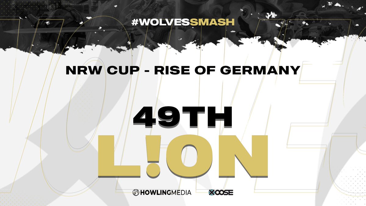 Our @WolvesSSB player @Homura_Li0n brings home 49th place out of 396 at 'NRW Cup - Rise of Germany' in Dortmund! GGWP! #KeepHowling