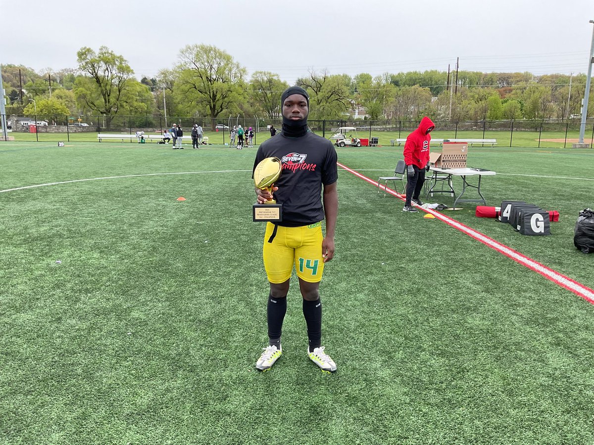 Ended my 7v7 season with the trophy. Undefeated weekend and a lot of major plays. Freshman year loading @MikeWakins @AlPopsFootball @PrepRedzone @PRZPAvic