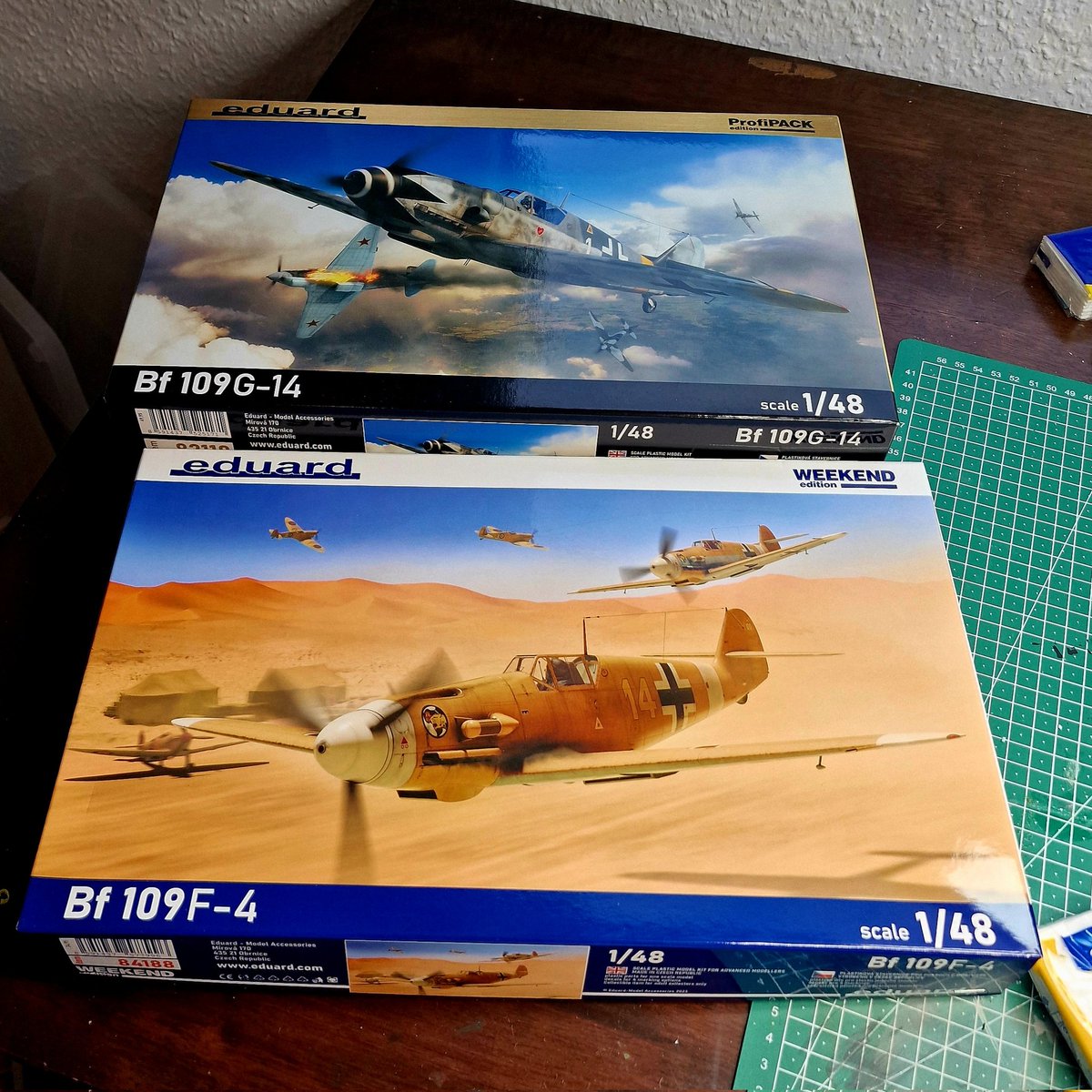 Nach dem Flugzeug Doppel aus Der Englische Patient versuche ich das gleich noch einmal. Dieses Mal mit der Bf 109 im Doppelpack (eine Gustav und eine Friedrich).

#modellbau #modellbauer #scalemodel #scalemodeling #diorama #messerschmidt