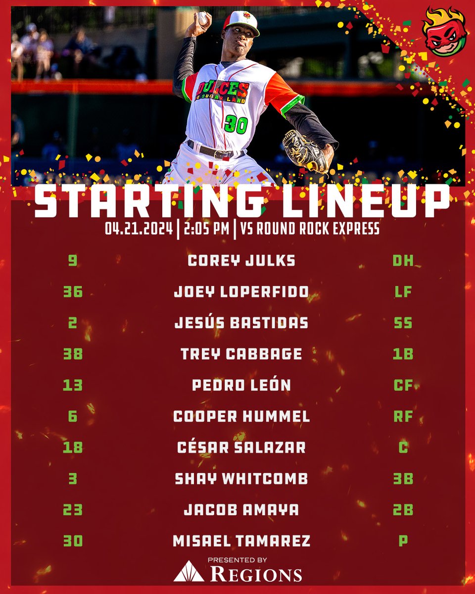 ¡VAMOS DULCES! 🔥 🆚: @RRExpress 🚪: 1:00 PM ⚾️: 2:05 PM 📺: MiLB.tv / Bally Live 📻: bit.ly/4cFRtfl 🎟️: atmilb.com/3W9qm6h #SetTheCourse x @RegionsBank