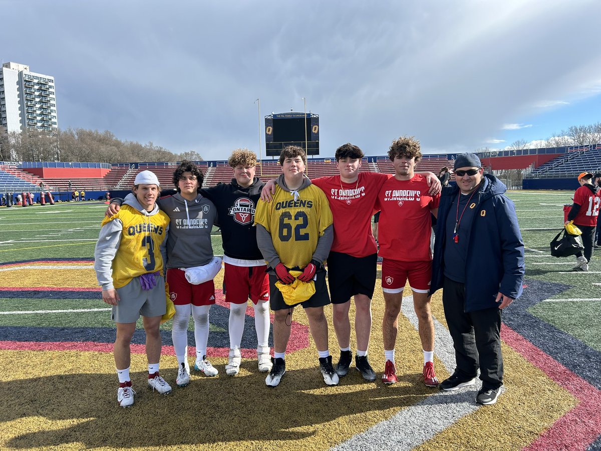 St. Andrew’s College High School Football Saints (@sacfootball1899) on Twitter photo A number of our Class of ‘25 and ‘26 prospects attended the <a href="/Queens_Football/">Queen's Football</a> Prospect Camp and
had themselves a day!
#bilaidir A number of our Class of ‘25 and ‘26 prospects attended the <a href="/Queens_Football/">Queen's Football</a> Prospect Camp and
had themselves a day!
#bilaidir