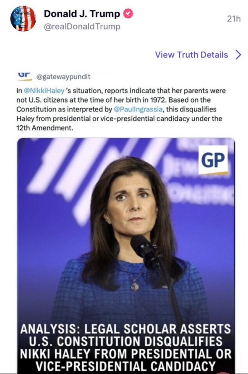 To all @NikkiHaley supporters 

Please don't forget, this 👇is what Trump thinks of Nikki Haley and her supporters. Not even democrats would go this low. 

No unity