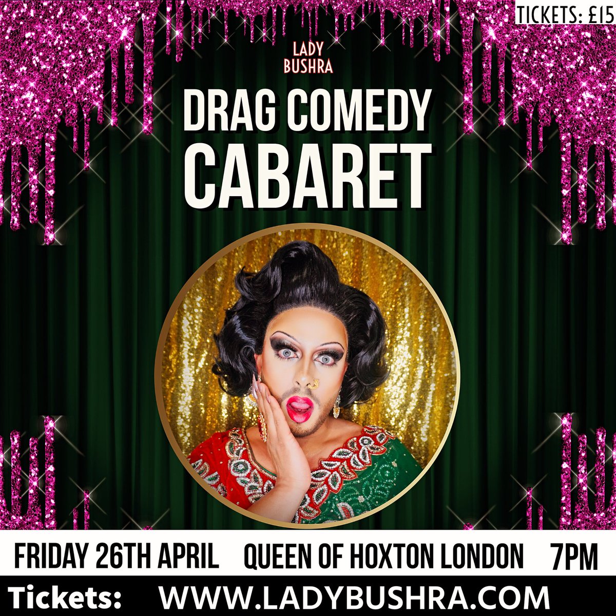 LONDON! I am back this Friday with my Comedy Cabaret, make sure you grab a ticket ❤️🥳 • 📍: @_QueenOfHoxton_ 💰: £15 PP ⏰: Fri 26th April 🎫: tinyurl.com/5n6wjmwp