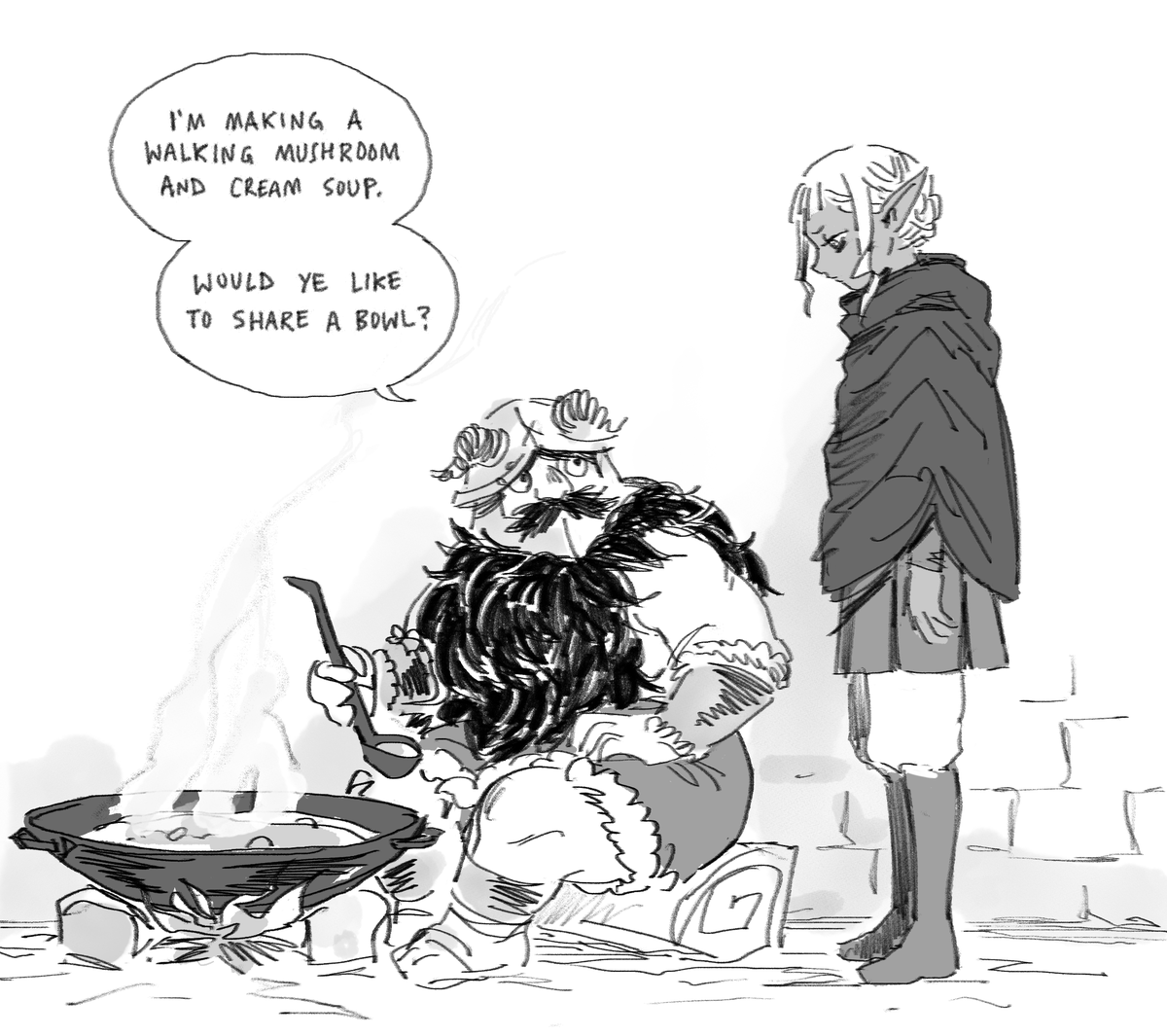 what if thistle had confronted senshi before the story started? #dungeonmeshi 
