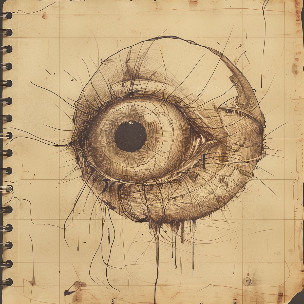 ceccorona's tweet image. ¡Primer boceto de un nuevo monstruo en el que estoy trabajando! Nombre: El Ojo de Chapultepec. #criaturasmitológicas #leyendamexicana #desarrollodevideojuegos #indiegames