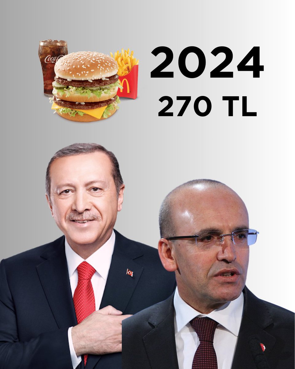 Ali Babacan 29 Ağustos 2007'de Ekonomiden Sorumlu Devlet Bakanı görevini ekonominin rayına oturması sebebiyle bırakarak Dışişleri Bakanı ve AB Başmüzakerecisi görevlerini aynı anda yürütmüştür.

İşte o günden bu güne Big Mac Menü fiyatları 👇