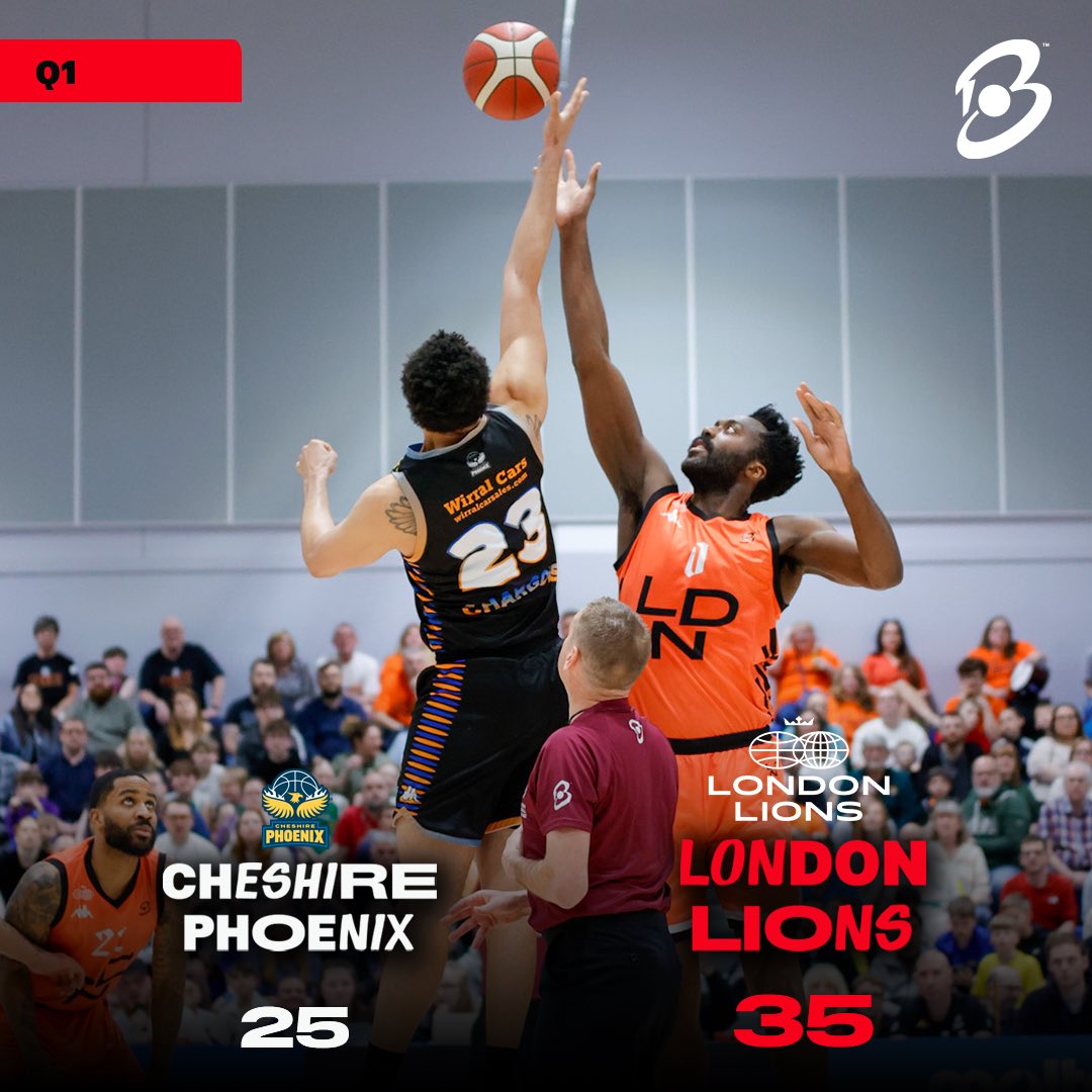 🦁 @LondonLions up 10 after Q1 in Cheshire 📺 youtube.com/live/sjAp6fujy… #UNBEATABLE #BritishBasketballLeague