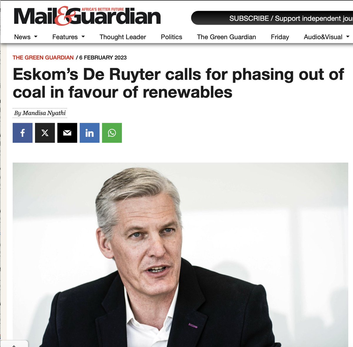 🇿🇦 JOURNALISM | AGAIN!
Note the name of the Journalist and the conflict of interest will be revealed at the end of the thread.
Note the narrative:
- must decommision coal
- coal is bad
- pushing renewables 

OH MY GOSH! Now that I have done my own reading and educated myself I am