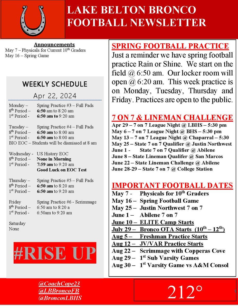 Bronco Football Newsletter