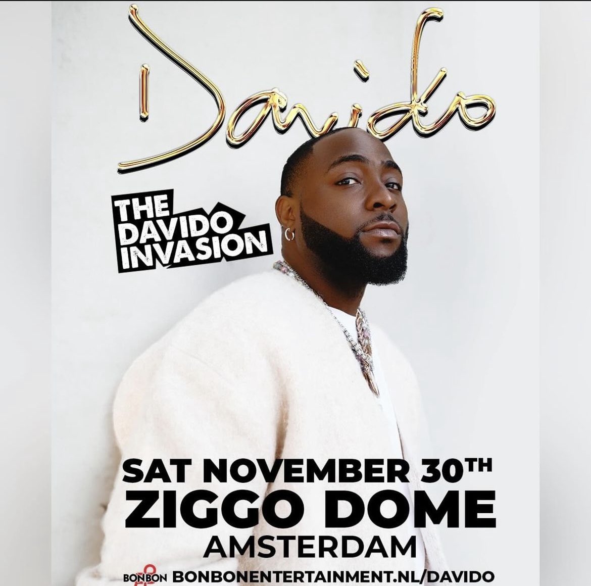 Davido, the three time Grammy Nominated superstar, brings his Timeless Invasion to Amsterdam’s Ziggo Dome on November 30th. Tickets sale starts Thursday April 25th 🇳🇱

Capacity: 17,000