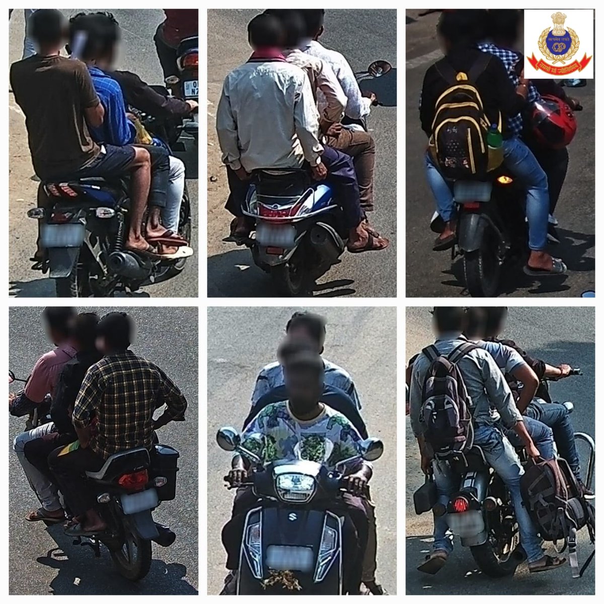 Don’t violate traffic rules- It could be fatal!! Today 47 vehicles have been fined for triple riding on M/C & using mobile phone while driving - by using CCTV systems installed in Balangir Town. Fine of ₹ 94,000 imposed on the traffic violators. #FollowTrafficRules #savelives