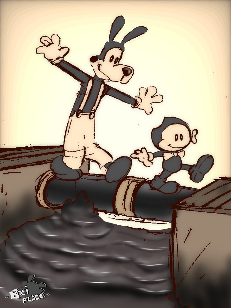 Bendy and boris 🖋
#BENDY #calvinandharold
#Bendy_and_the_ink_machine