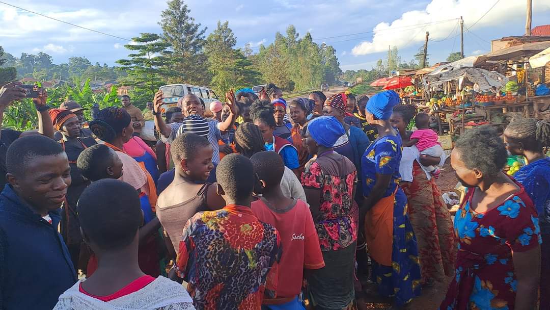 With our people of KYADONDO EAST. Community interactions with Market Vendors & traders. MP KYADONDO EAST