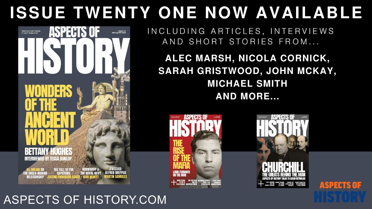 Free via #kindleunlimited Aspects of History Issue 21. OUT NOW. amazon.co.uk/dp/B0CW1H1TF3/ Featuring @AlecMarsh @NicolaCornick @sarahgristwood @JohnMcKay68 @MickWSmith @inside__history @HistoriaHWA @VersusHistory #historylovers #twitterstorians #historybooks