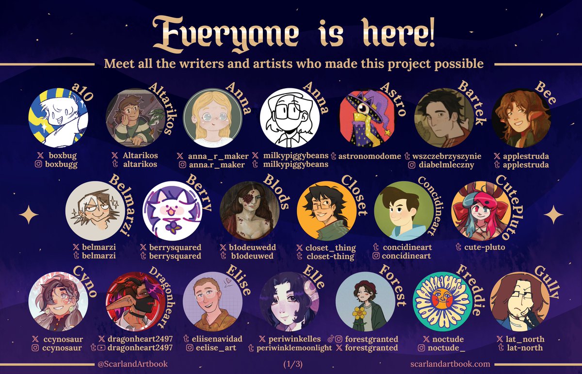 🌸Meet all the wonderful and passionate people who made the artbook possible! (1/3) ➡️ Pre order now! scarlandartbook.com