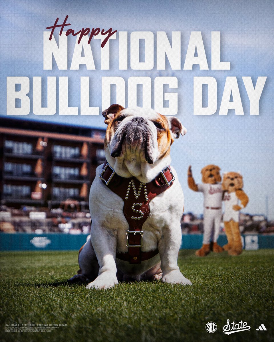 Celebrating the best 👏 Happy National Bulldog Day! #HailState🐶 x @BullyXXII