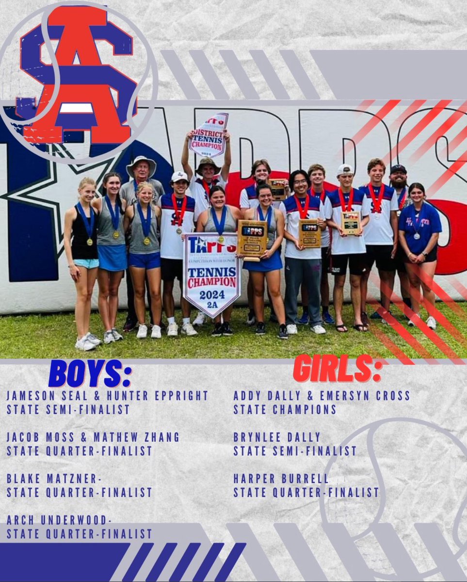 Join us in congratulating our Patriot Tennis on a great finish at TAPPS State!