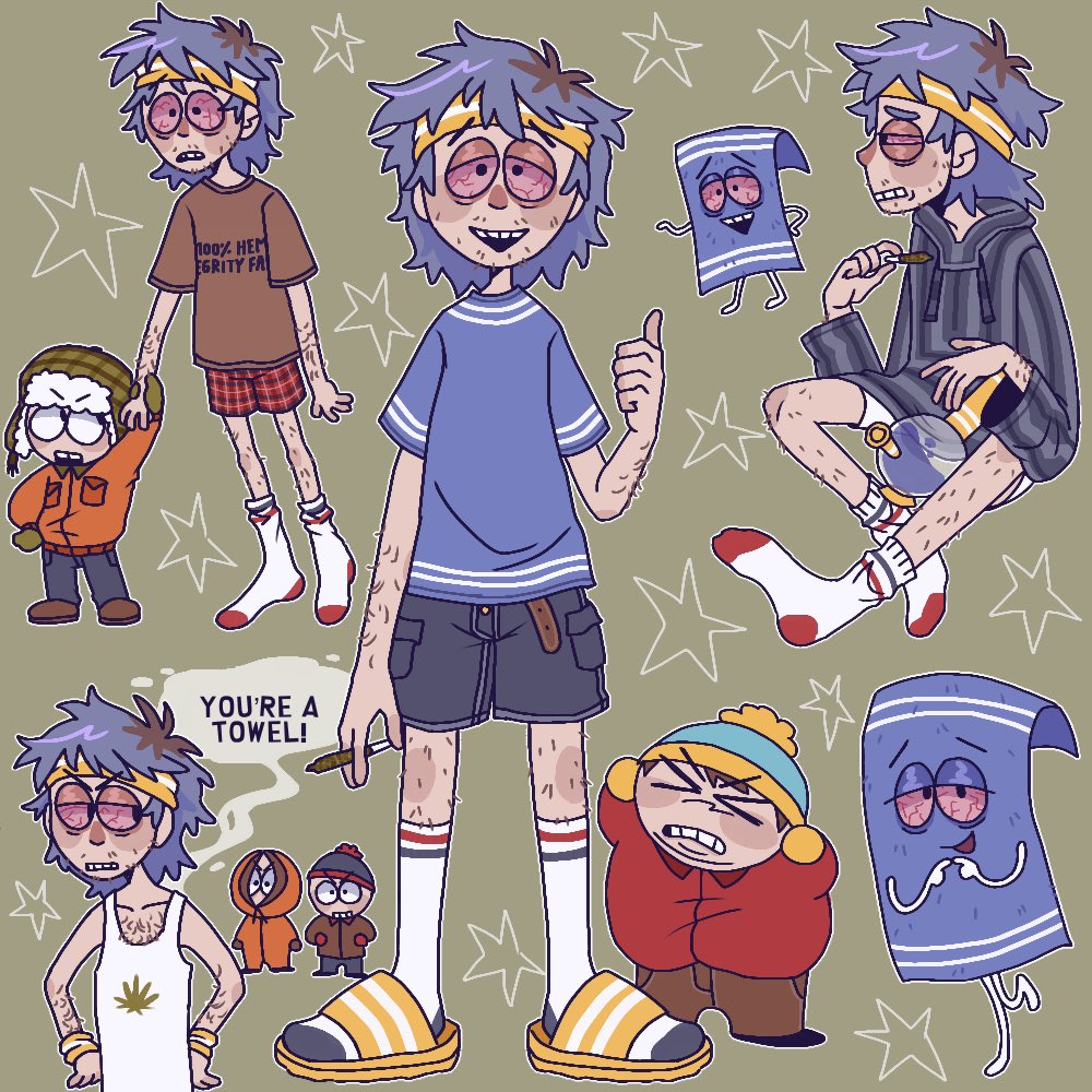 Look guys!! It’s my SouthPark fursona Towelie! The boys’ 17 year old stoner friend. His real name is Steven McTorley, his parents kicked him out so Randy took him in and now Stan has to live with him💥

#SouthPark #Towelie #towelie #sptowelie #spstan #spkyle #spcartman #spkenny