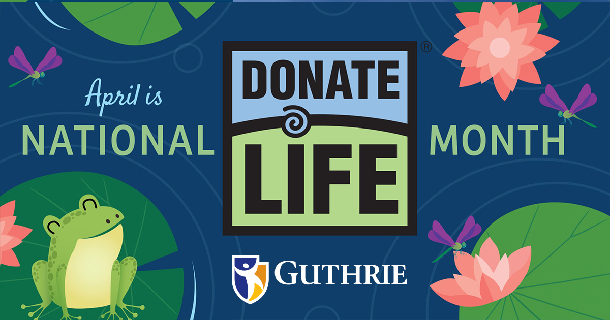 We're honored to announce that Holly Campbell will join us at Guthrie's flag-raising ceremony at the Guthrie Robert Packer Hospital campus in Sayre on April 23 at 11 a.m. Her son's legacy as an organ donor continues to inspire many. #GuthrieEvent #DonateLifeMonth