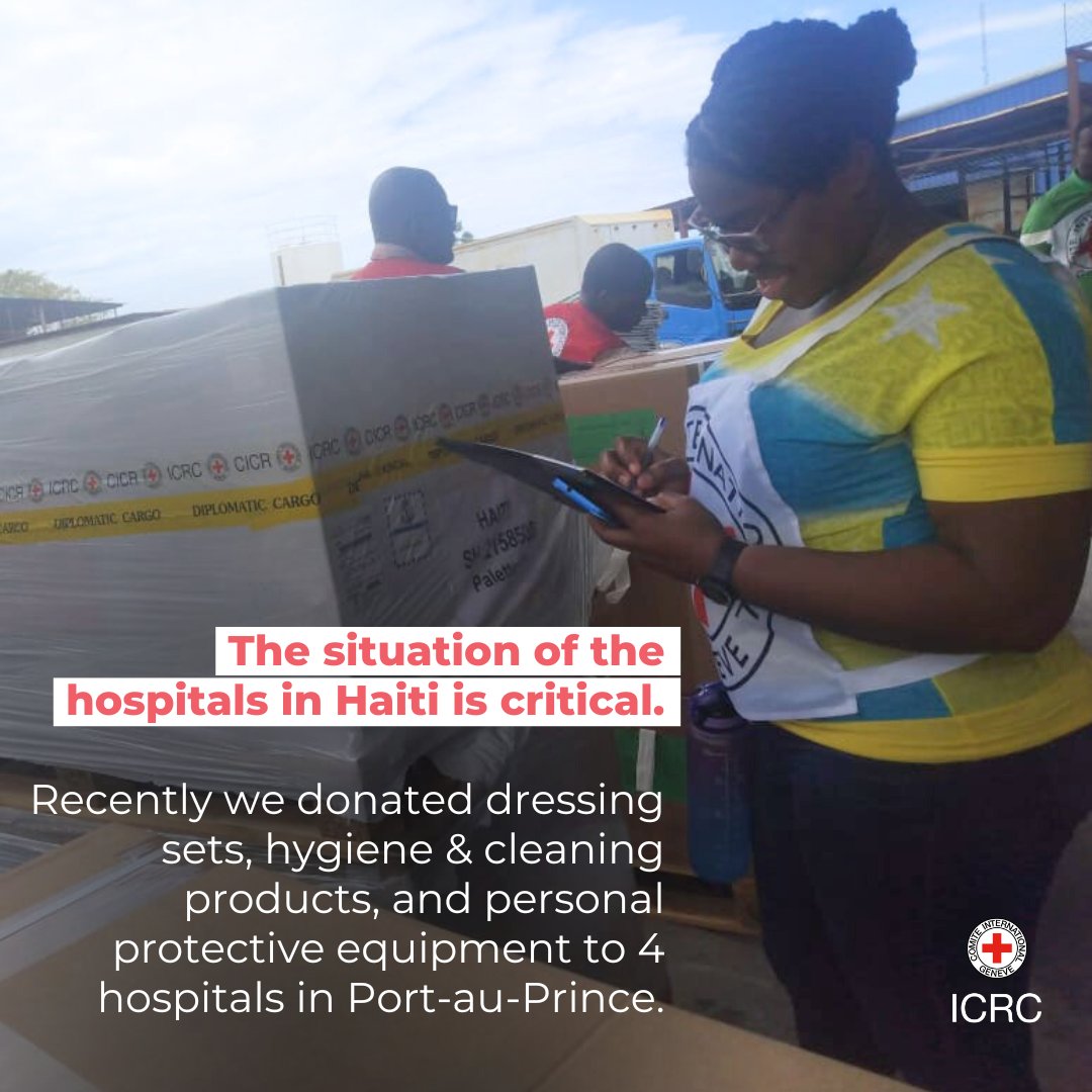 Haitian hospitals face a critical situation. Recently we donated dressing sets, hygiene & cleaning products, and personal protective equipment to 4 hospitals in Port-au-Prince: - Hôpital Bernard Mevs - Hôpital Universitaire La Paix - Hôpital St Luc - Centre Hospitalier Fontaine