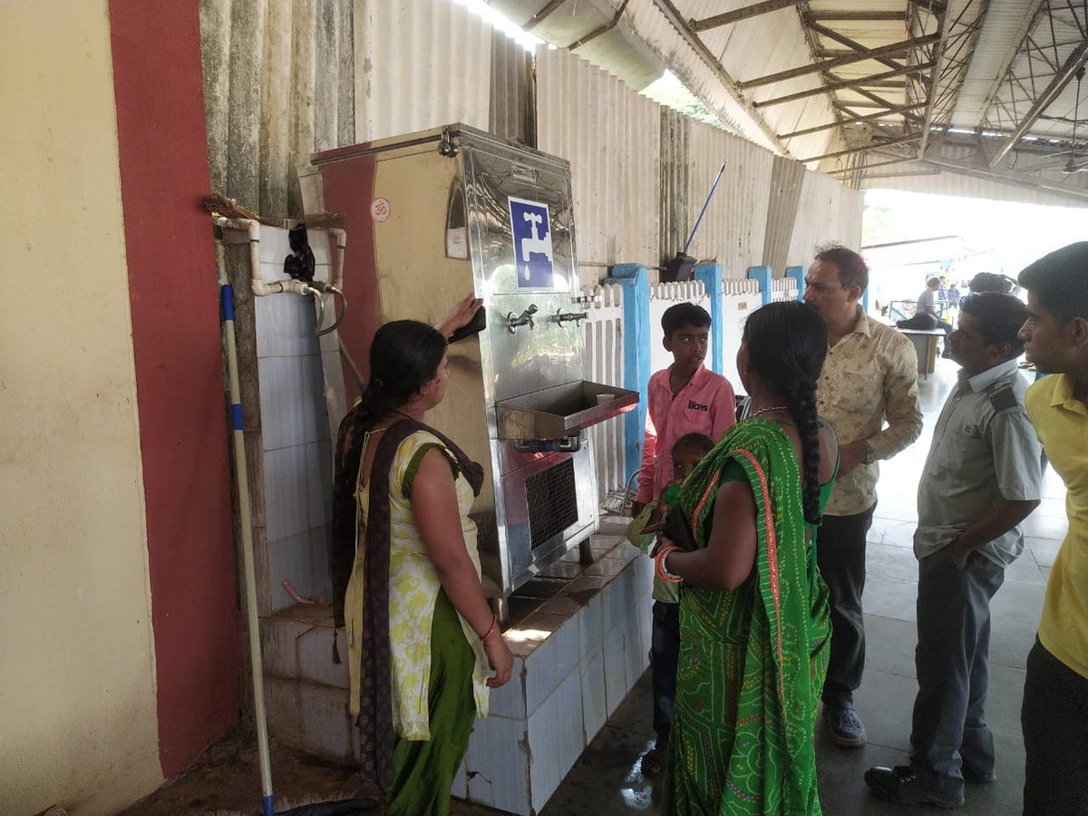 Make use of the drinking water facilities installed at #Udupi station to nourish yourself from the  #SummerHeat for the convenience of passengers