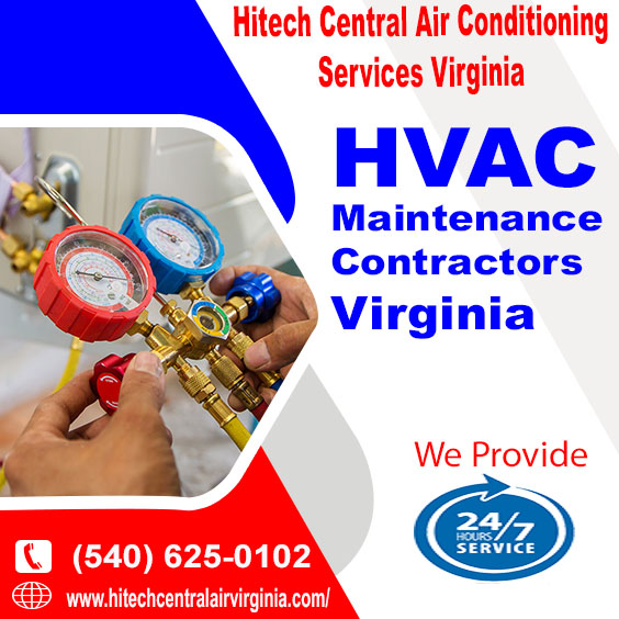 Our HVAC maintenance contractors in Virginia are highly skilled professionals dedicated to keeping your HVAC  systems running smoothly. Call us (540)  625-0102 hitechcentralairvirginia.com #hvac  #airconditioning #ac #airconditioner #construction #maintenance #hvacinstall #hvacrepair