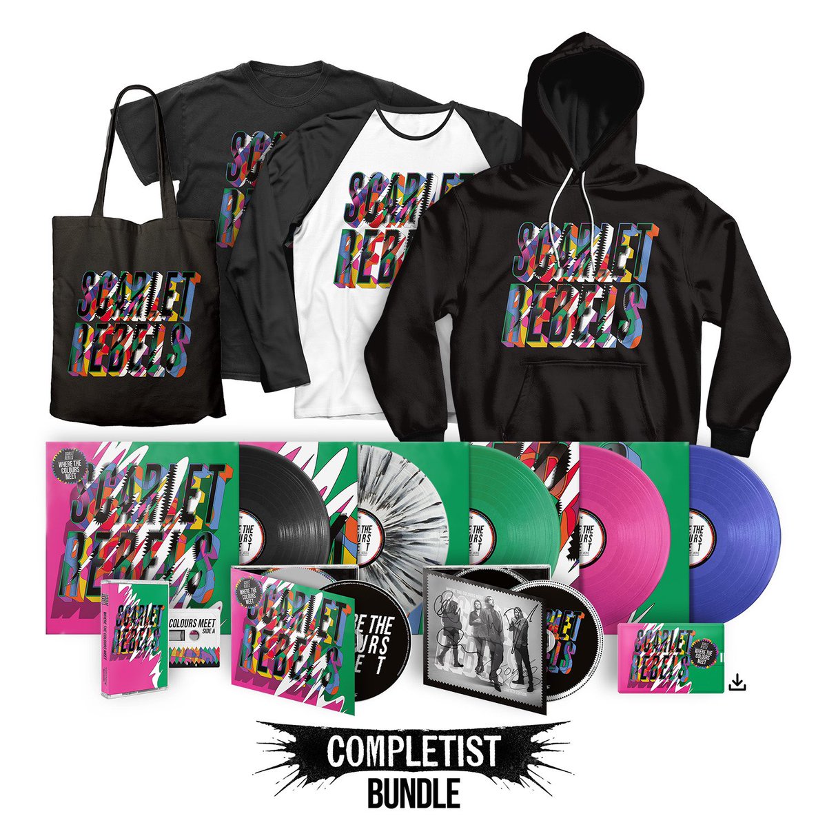 ScarletRebels's tweet photo. ‼️ ‼️ ‼️I C Y M I ‼️‼️‼️

OUR BRAND NEW ALBUM ‘WHERE THE COLOURS MEET’ IS AVAILABLE FOR PRE ORDER RIGHT NOW 
.
Pre-order your copy at https://t.co/Qvyf5C0K7w on limited edition vinyl, signed CD, collector’s bundles and more now. 

Featuring our new single “Secret Drug”.

❤️ https://t.co/qwSbUaQPxv