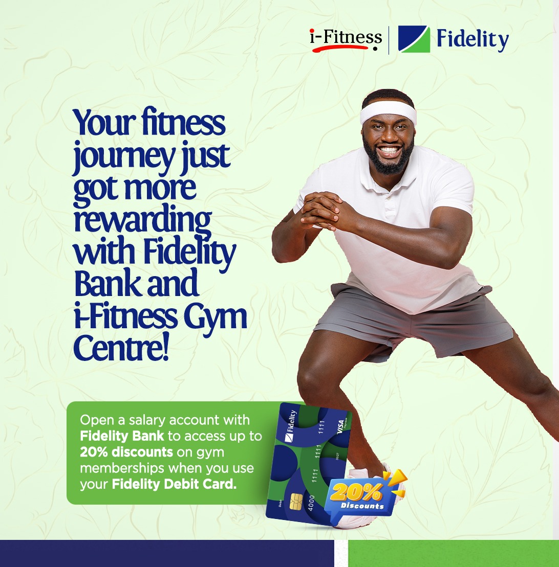 Hey Fidelity Fam! This is just a reminder that the perfect time to get that summer body is now! Get up to 20% off your i-Fitness Subscriptions when you pay with your Fidelity Debit Card. Open a salary account to unlock these benefits. Tap the link in bio to get started.⁣