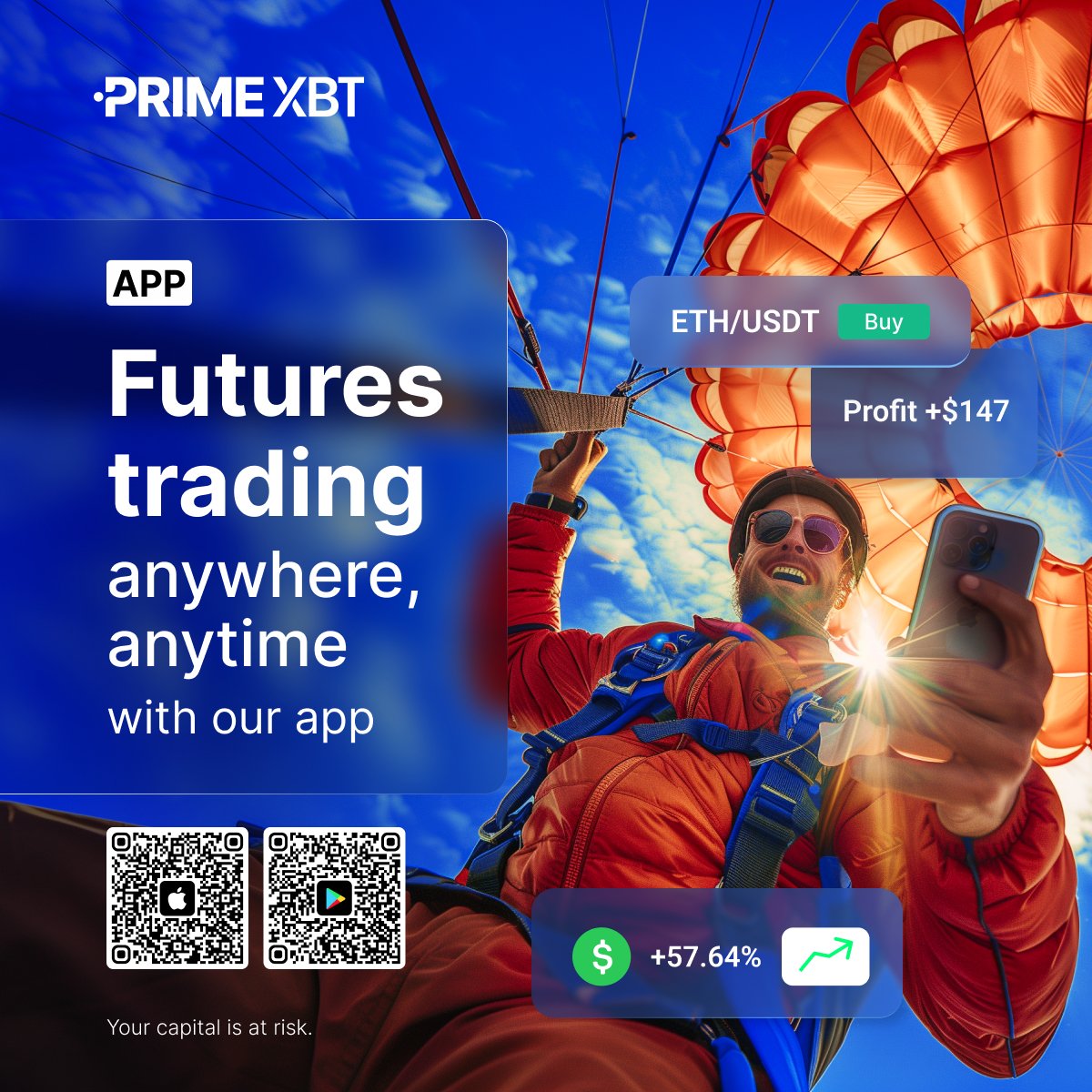 📈 Never miss a trade. Futures trading is always on the move, and so are you. 📲 Android: eng.primexbt.com/app 📲 iOS: eng.primexbt.com/iosapp
