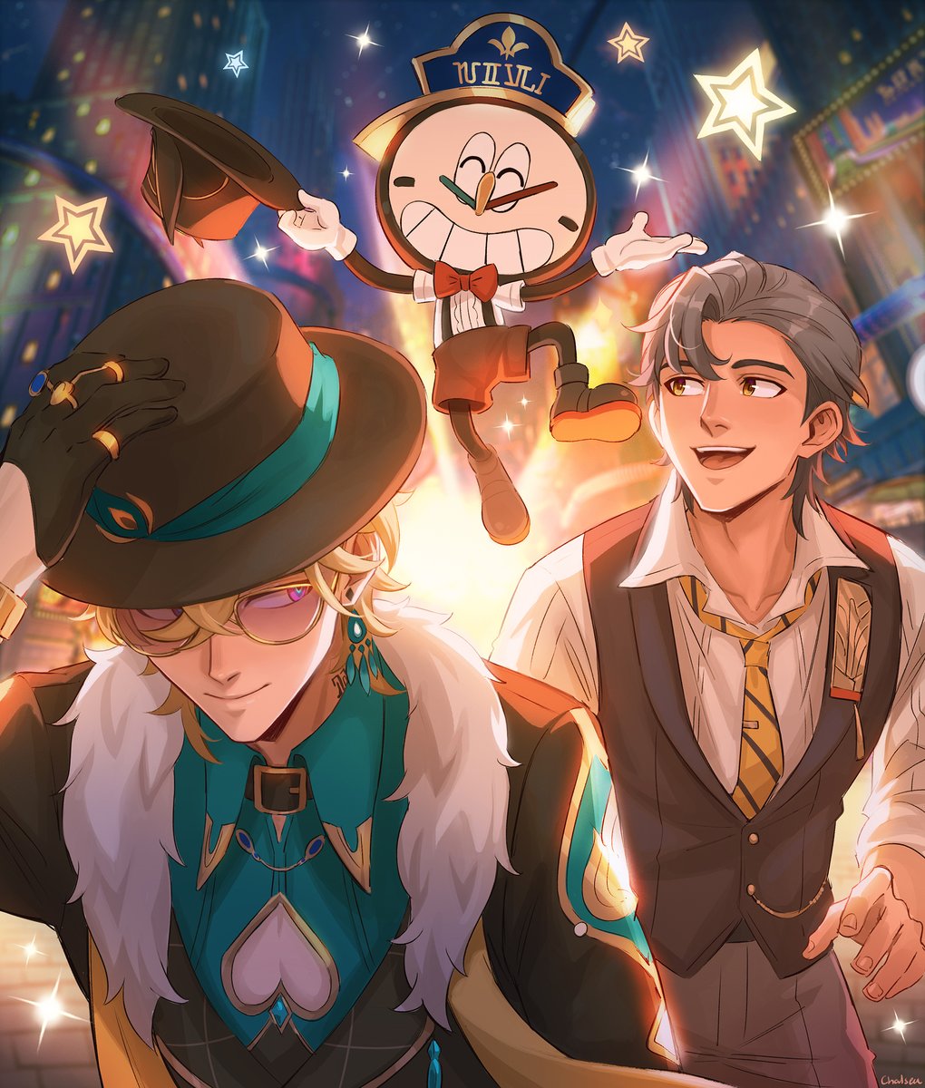 Chalseu_D's tweet photo. A night in Penacony ✨🌙     #HonkaiStarRail #Aventurine #Caelus https://t.co/495NyMz7Pr