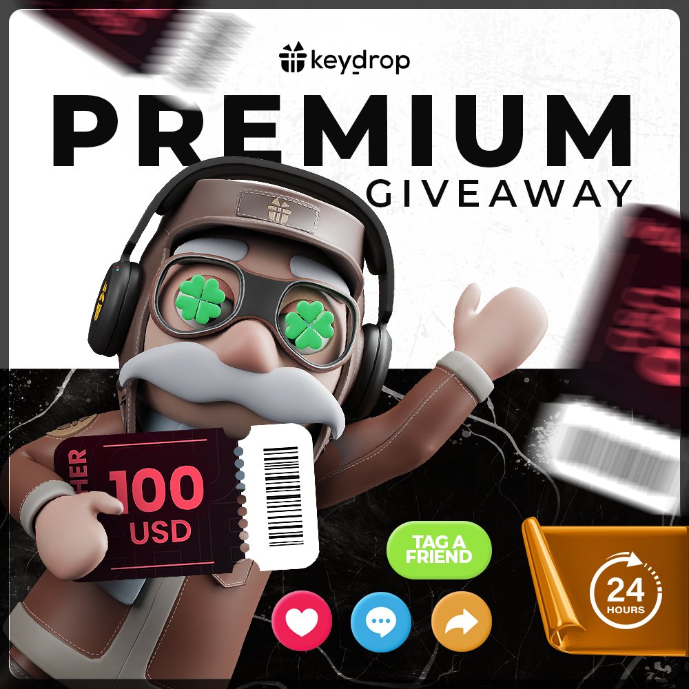 Win $100 VOUCHER in JUST 3 clicks!🏆

👊 Like ❤️ the post!
🔁 Retweet! 
👥 Tag a Friend! 

⏰ Wait 24 hours! 

*Make sure you follow us 

#giveaways #signfree #freegiveaways #keydropcom