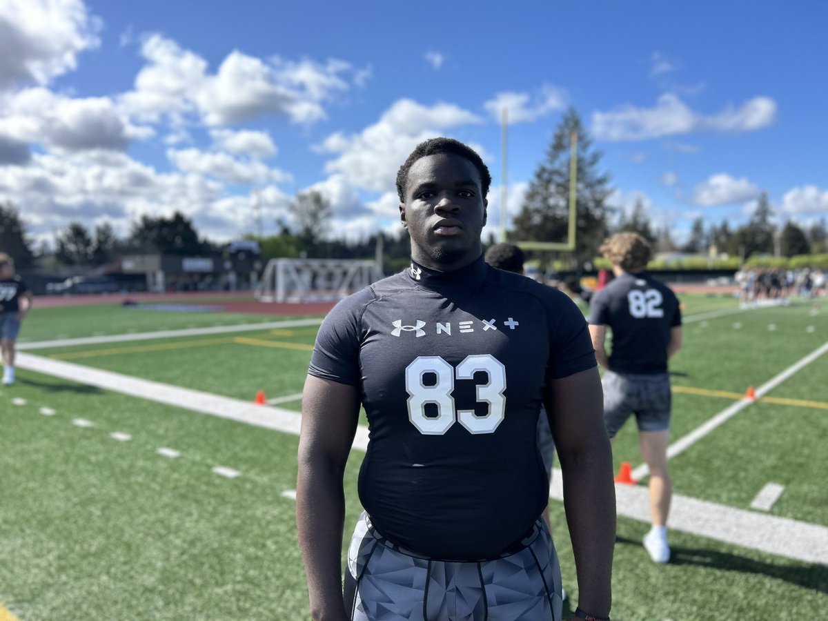 Happy Valley (Ore.) Nelson DT Dominic Macon is super intriguing kid, looks close to 6-3, 295 pounds and moves well