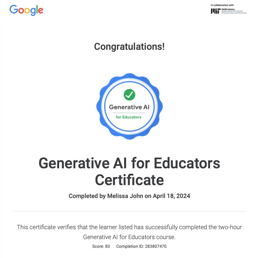 Generative AI Certified! #LIUEdTech