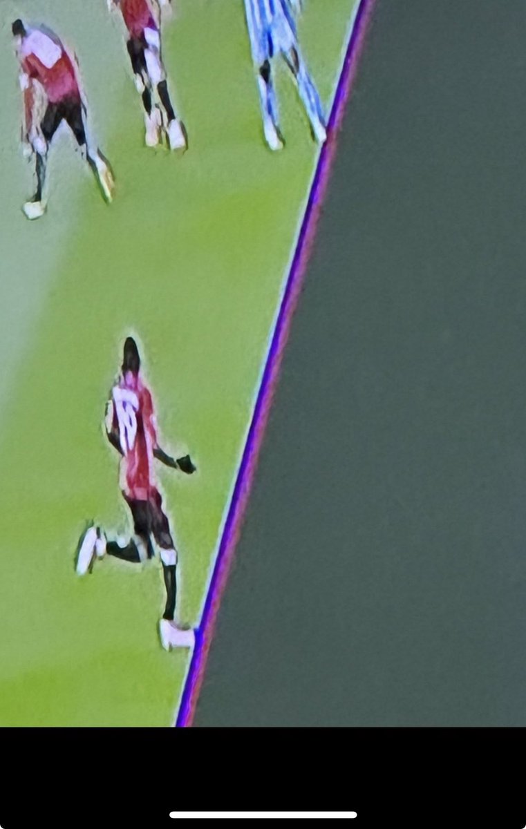 lol they cut the toe off his boot to give them that offside