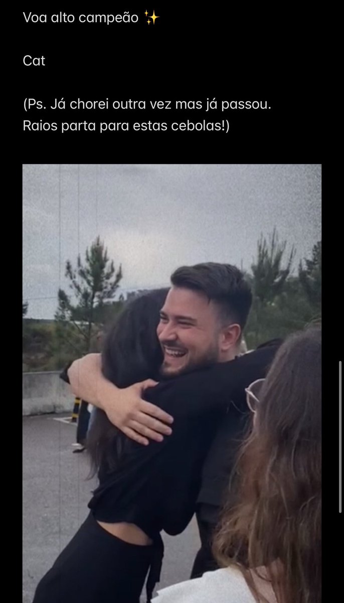 cat__a__ramos's tweet image. Eu volto à programação habitual (juro!) mas não, sem antes, dedicar este texto ao Zazu 🤍
Foi talvez o dia em que abracei mais gente de verdade. Gente genuína, gente bonita, gente empática.
Que grupo bonito se construiu aqui…
É um privilégio fazer parte ✨
#teamzaza