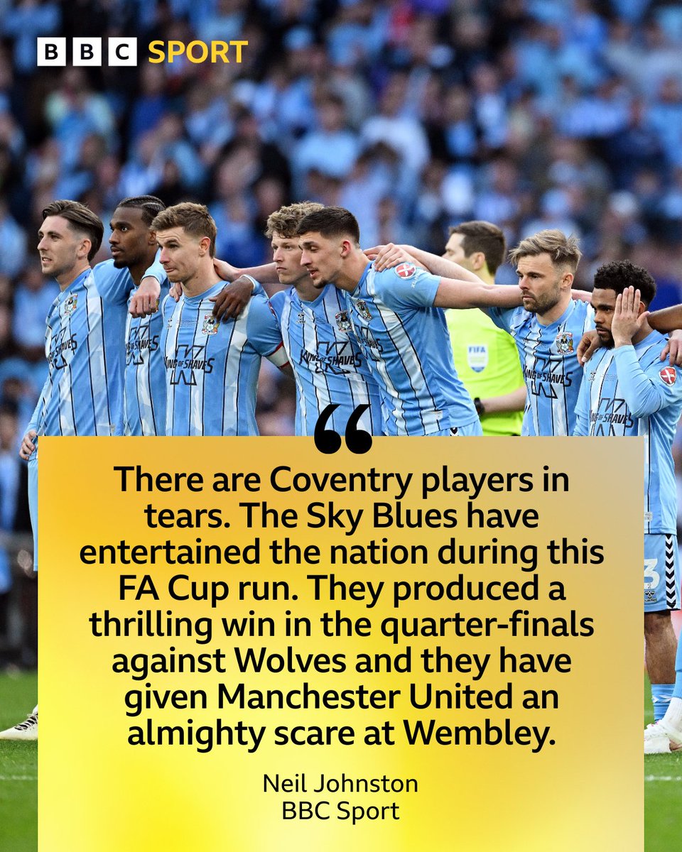 A magnificent #FACup campaign from Coventry. 🩵

#BBCFootball #BBCFACup