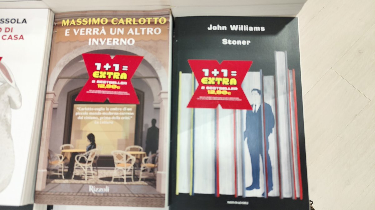 Comunicazione di servizio: nelle librerie, 2 economici Feltrinelli a 9.90, 2 Mondadori a 12.90. Tanti titoli meritevoli.