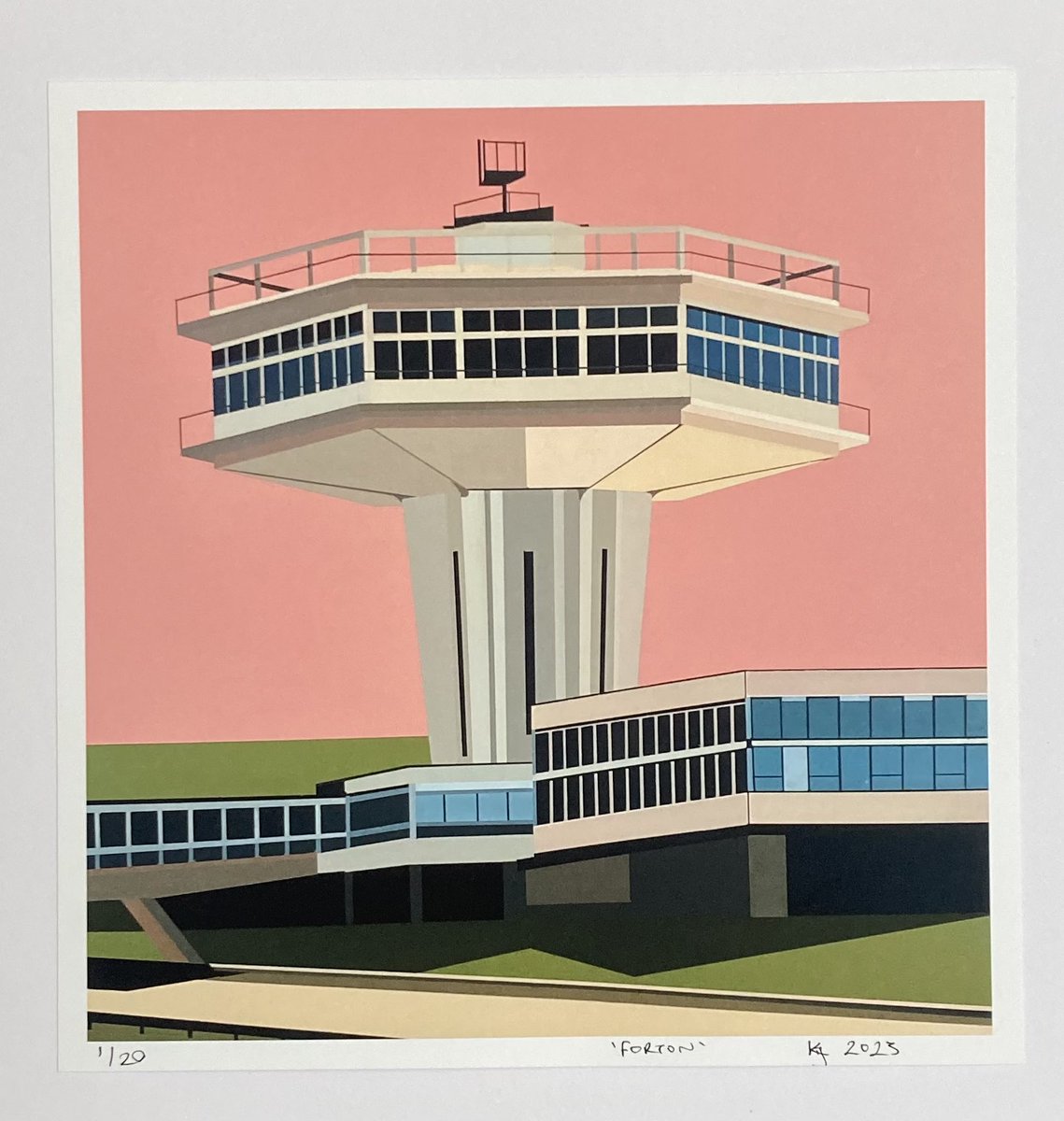 Forton Services, M6
Limited edition of 20 signed and numbered Giclee Prints available now from my Etsy shop. 

katejacksonstudio.etsy.com/listing/161774…
#fortonservices #motorwayservices #theroad #katejackson