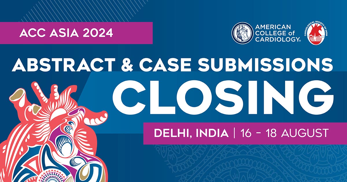 Science and innovation are critical to transforming cardiovascular care in Asia and around the world – share your research and latest science at #ACCAsia 2024! Just a few days left to submit your abstracts & clinical cases. Learn more & submit today! bit.ly/443TcHd