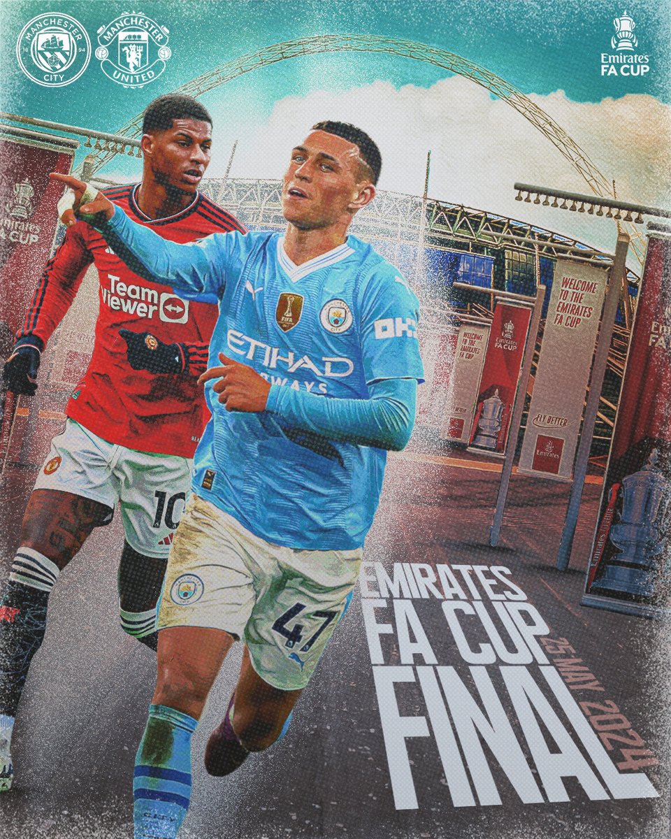 EmiratesFACup's tweet photo. Our Finalists are confirmed 🤩

@ManCity 🆚 @ManUtd 

Who are you backing for #EmiratesFACup glory? 🏆 https://t.co/PLSgfBgwsn