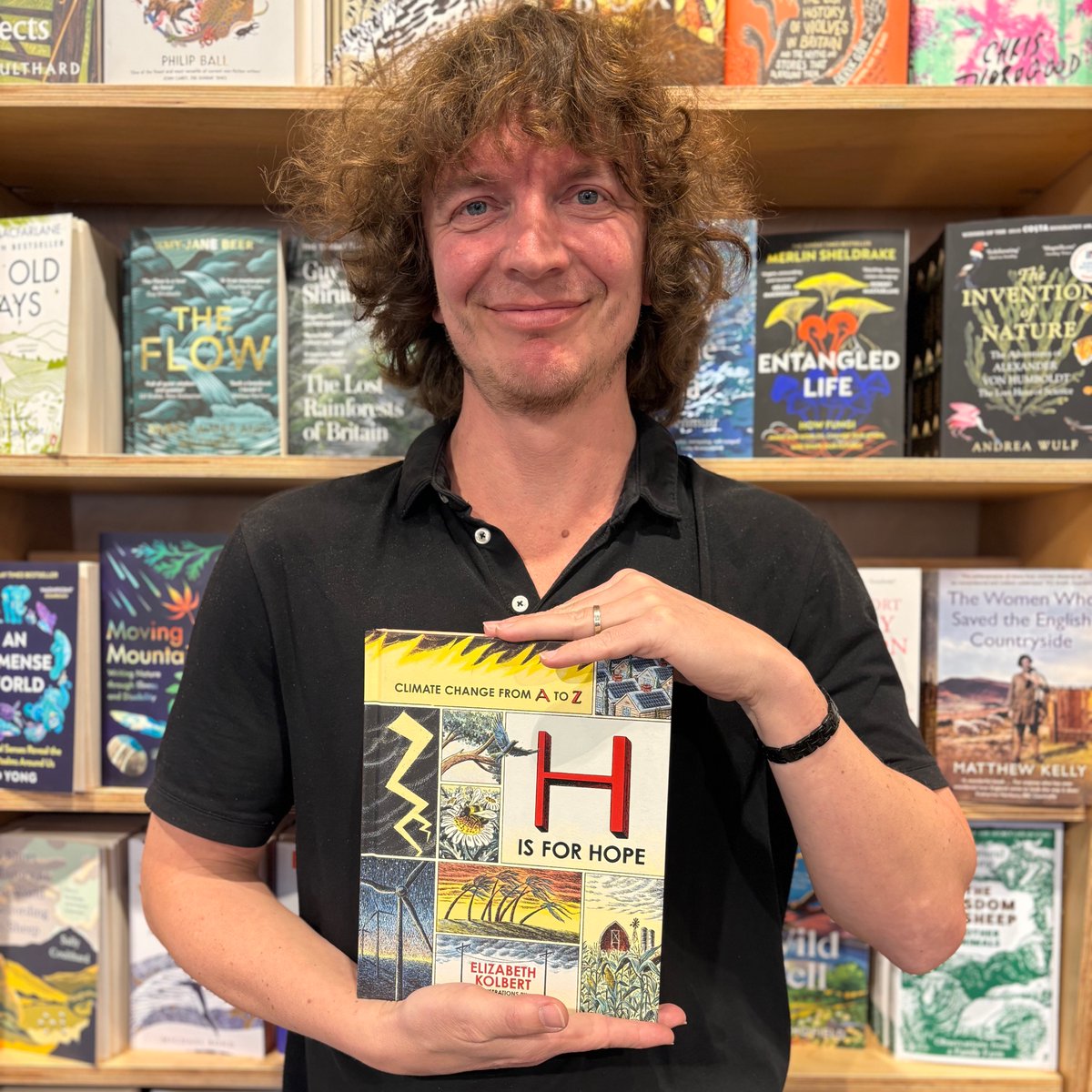 Diego picked H is for Hope by Elisabeth Kolbert @ElizKolbert “A refreshing and thought-provoking book that doesn’t shy away from the obvious. A fun and entertaining approach on an often overly wordy topic.” stanfords.co.uk/h-is-for-hope-…