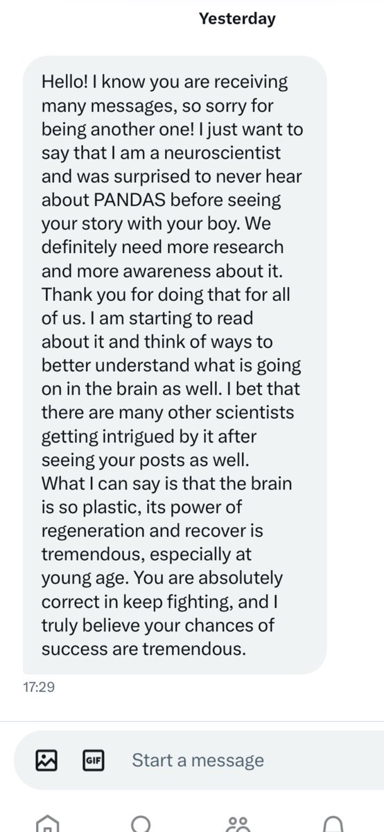 Another day another lovely DM. Thank you to the open minded and positive Neuroscientist who sent me this lovely message. We always have hope ❤️