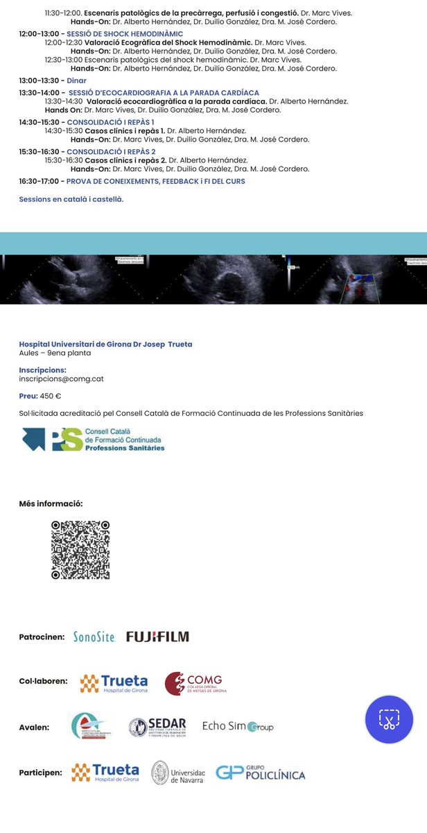 ✅Dirigit a Anestesiòlegs, Urgenciòlegs, Intensivistes i a tots aquells interessats. Amb els millors experts @htrueta @iasgirona @icsgirona @salutcat👉🏽❤️🏨