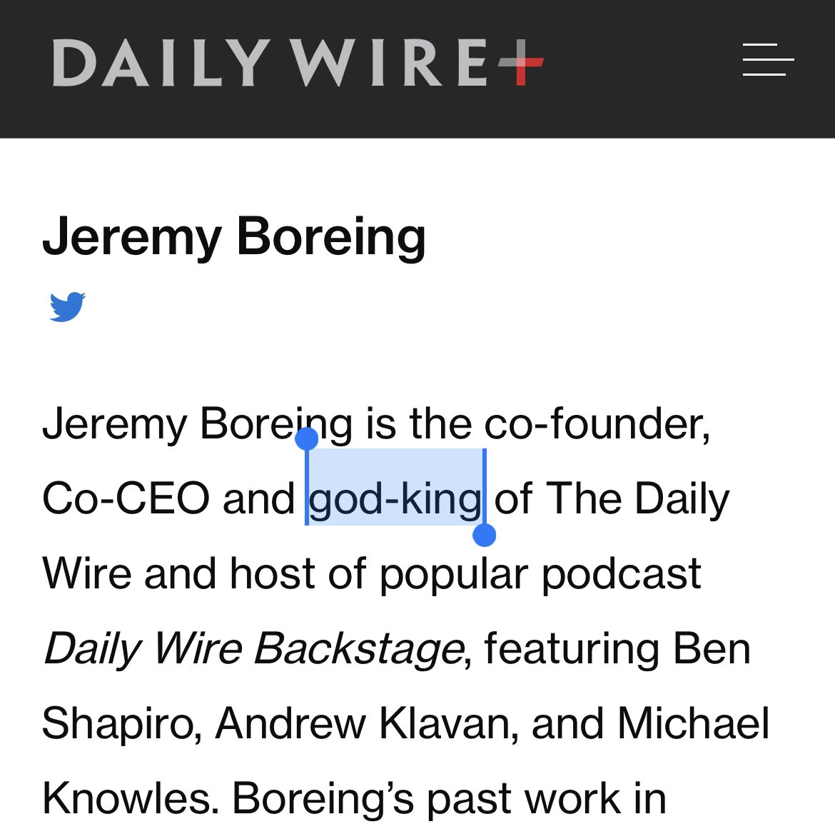 Isn’t it odd that someone has a bigger problem with the exclamation “Christ Is King” than they do with referring to themselves as “god-king”?