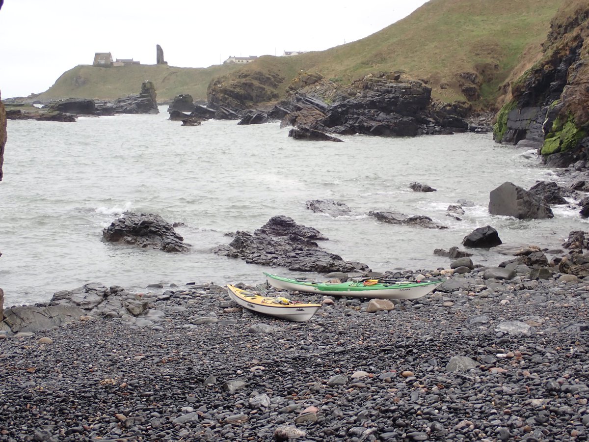 MikeRaby5's tweet photo. Lumpy paddle from Cruden Bay Ssouth towards Collieston. These were the only moment conditions were flat enough to take pictures. Yes, one is from the beach. The Polar is fast and agile bit a little lacking in stability! https://t.co/WMv3Hog97V
