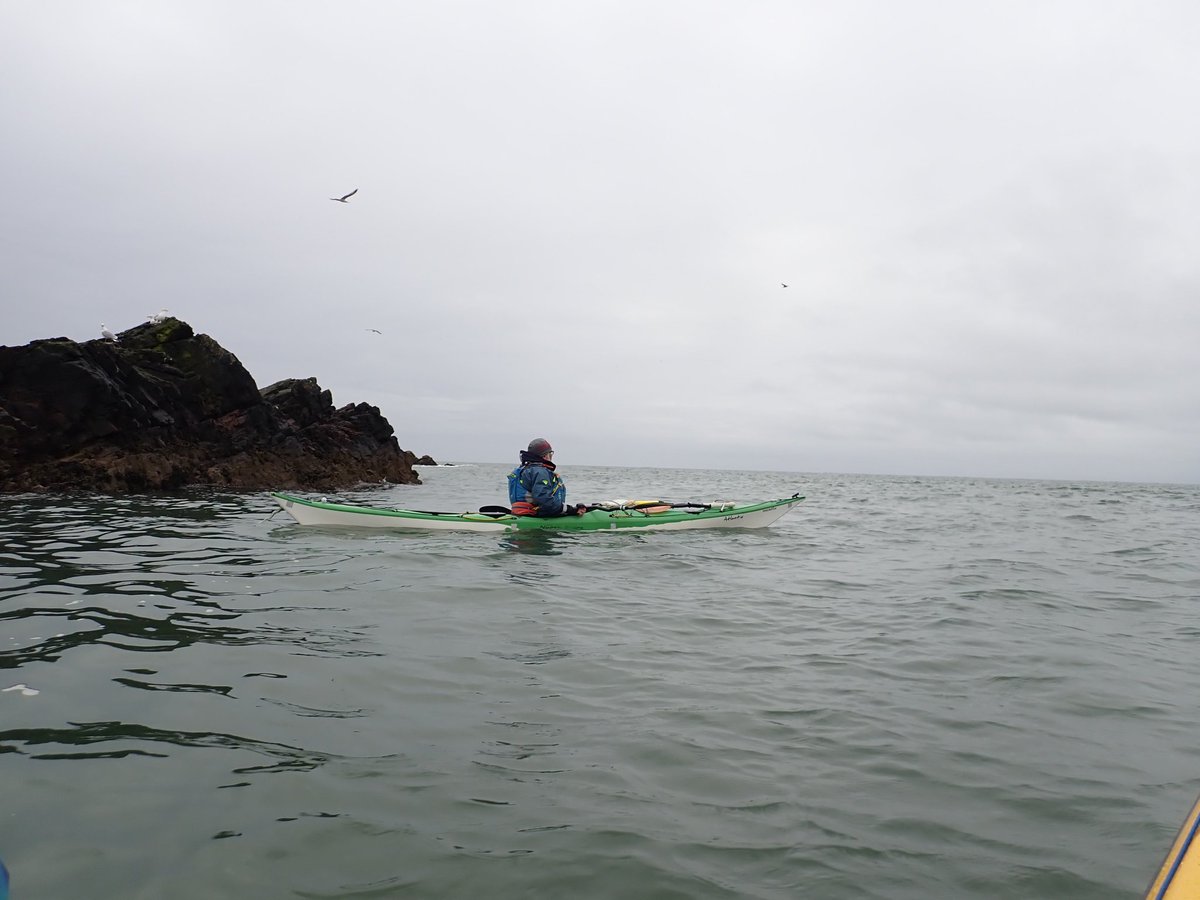MikeRaby5's tweet photo. Lumpy paddle from Cruden Bay Ssouth towards Collieston. These were the only moment conditions were flat enough to take pictures. Yes, one is from the beach. The Polar is fast and agile bit a little lacking in stability! https://t.co/WMv3Hog97V