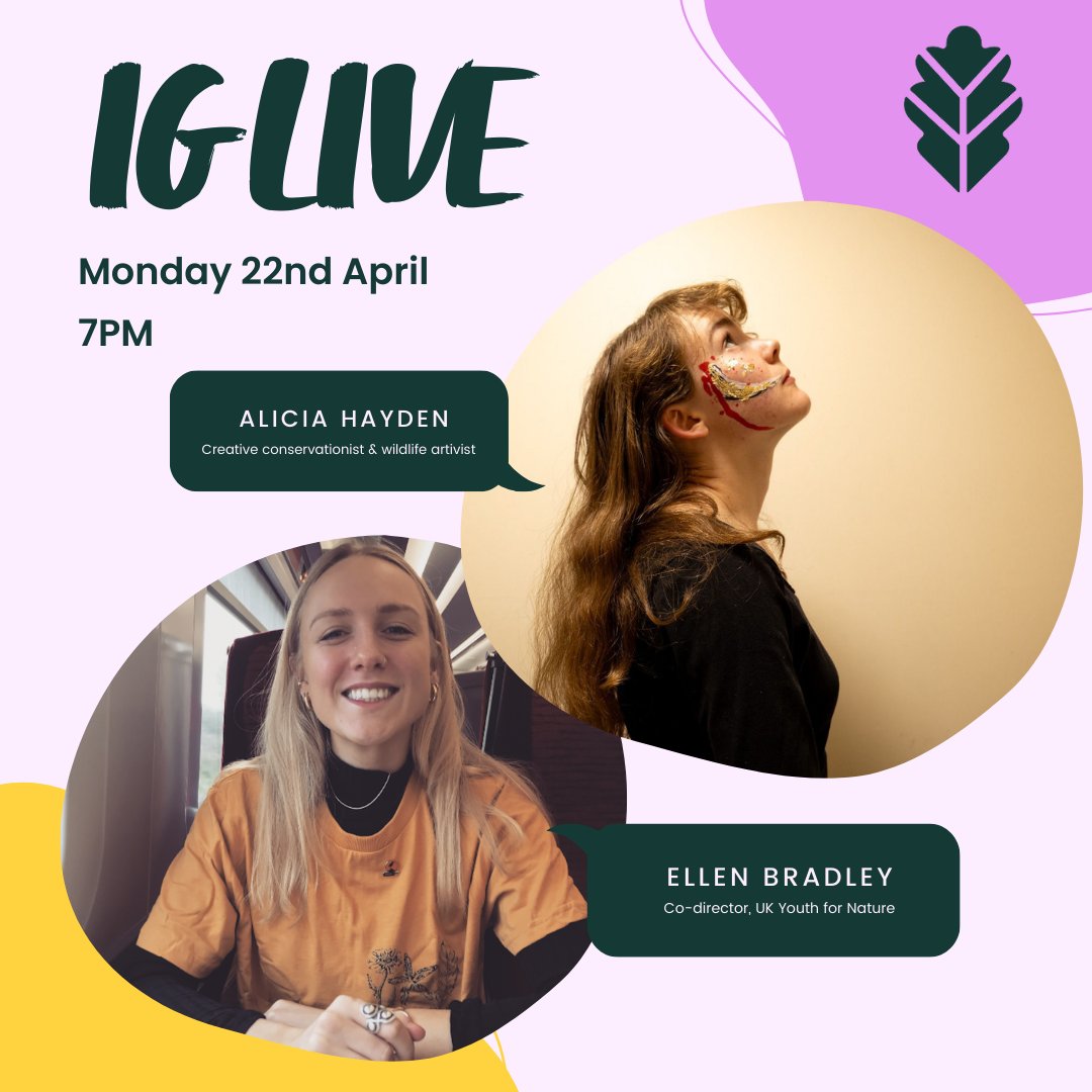 🎉📅 Tomorrow at 7PM, we'll be joined on IG Live by the wonderful @aliciahaydenart. 🌿🎨 Alicia is a creative conservationist & wildlife artivist whose work continuously wows us, so we're seriously looking forward to this chat! Ellen Bradley on interviewing duty. See you there!