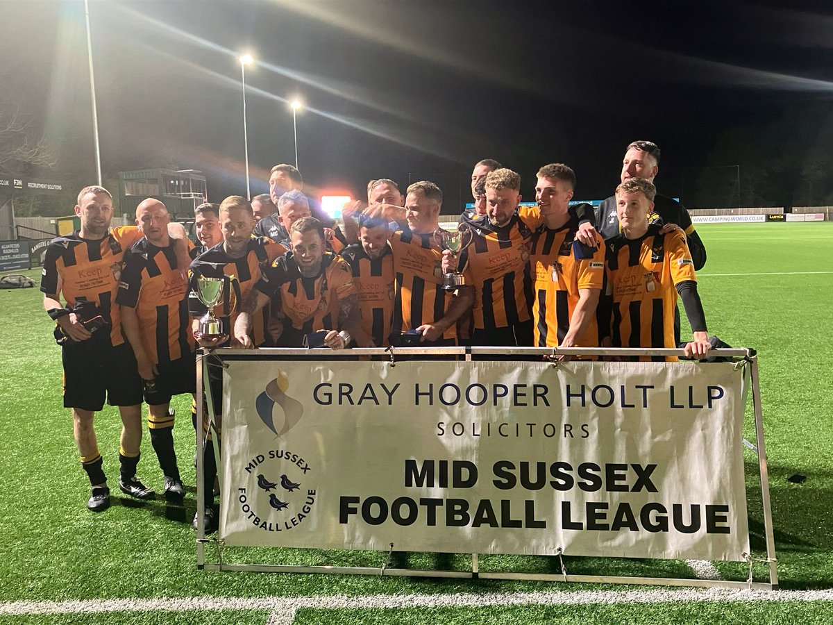 East Grinstead Town III were victorious in the Brian Hall Challenge Cup Final at Horsham FC on Wednesday. They were 4-2 winners against Athletico Shrublands in a very entertaining match played in an excellent spirit.