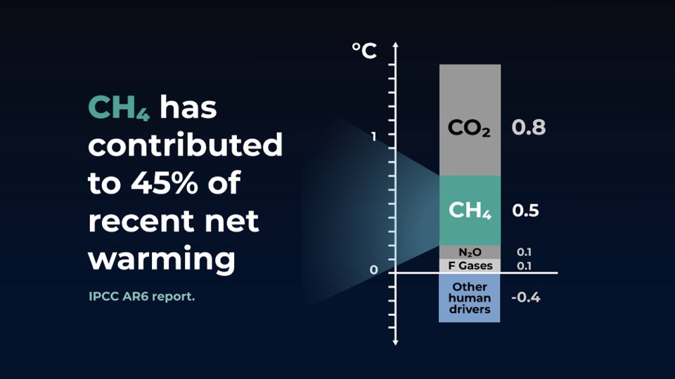 A thread on methane and food, based on a lunch we hosted at TED 🧵 Methane, a particularly harmful superpollutant, has contributed to nearly half of the warming we have experienced to date. It is 86 times more potent than CO2 in the short term.